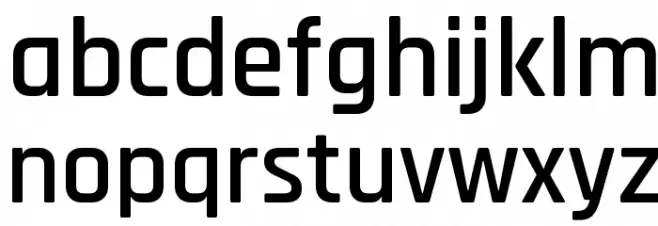 Rajdhani SemiBold Schriftart Kleinbuchstaben