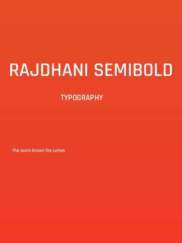 Rajdhani SemiBold Poster