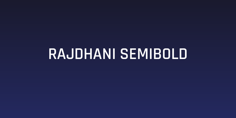 Rajdhani SemiBold Social Header