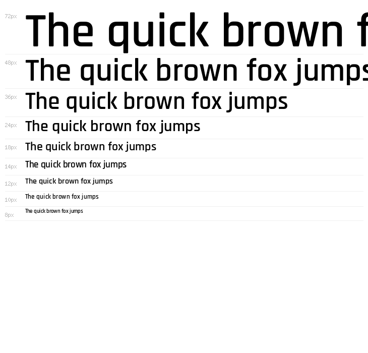 Rajdhani SemiBold Waterfall