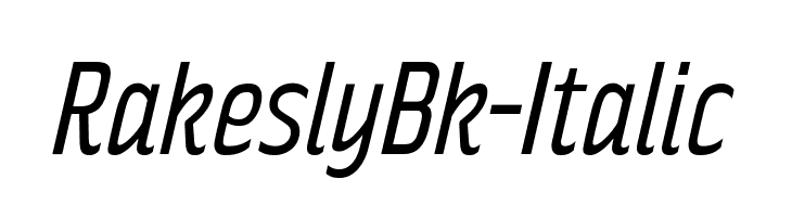 RakeslyBk-Italic Font