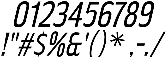 RakeslyBk-Italic Font OTHER CHARS