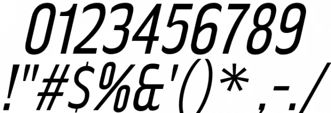 RakeslyBk-Italic Font OTHER CHARS