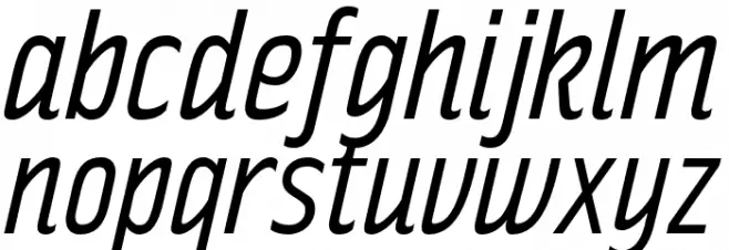 RakeslyBk-Italic Caratteri MINUSCOLO