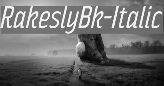 RakeslyBk-Italic Font examples