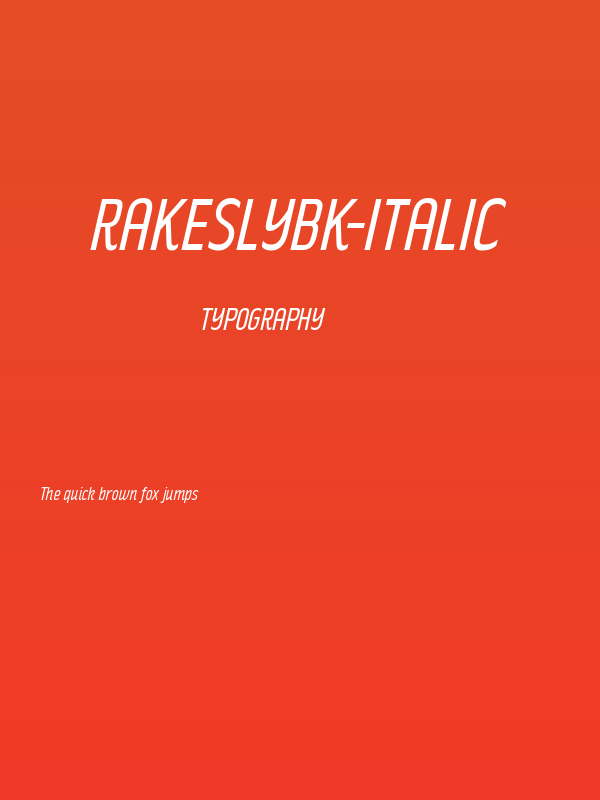 RakeslyBk-Italic Poster