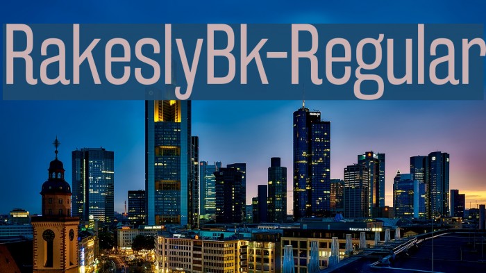 RakeslyBk-Regular Font examples