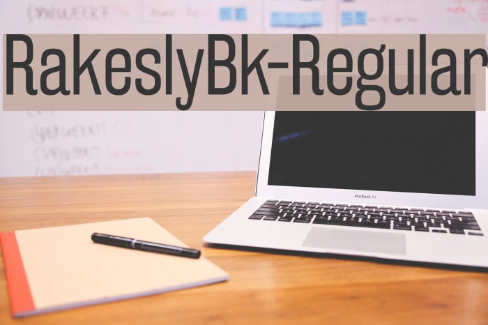 RakeslyBk-Regular Font examples