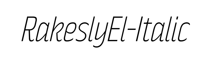 RakeslyEl-Italic  baixar fontes gratis