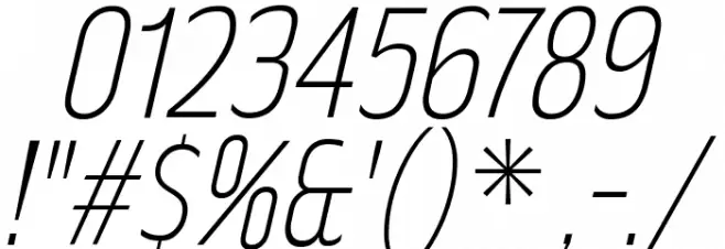 RakeslyEl-Italic Font OTHER CHARS