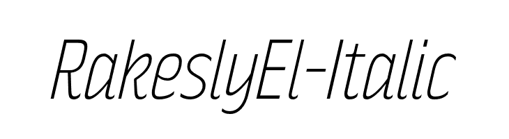 RakeslyEl-Italic  नि: शुल्क फ़ॉन्ट्स डाउनलोड