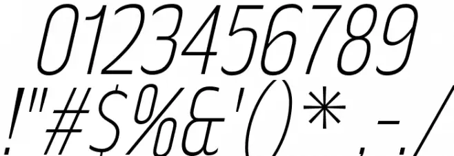 RakeslyEl-Italic Font OTHER CHARS