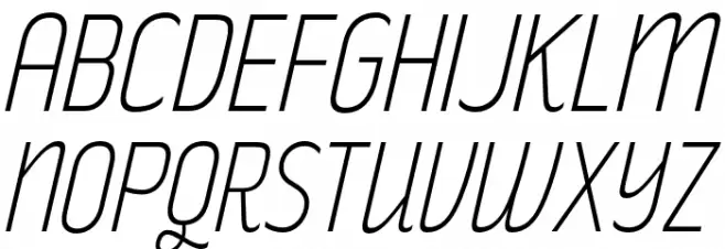 RakeslyEl-Italic फ़ॉन्ट अपरकेस