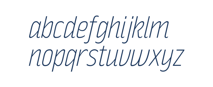RakeslyEl-Italic Lowercase
