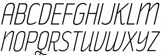 RakeslyEl-Italic Font Litere mari