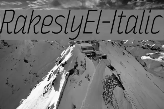 RakeslyEl-Italic Font examples