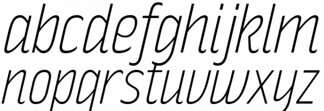 RakeslyEl-Italic फ़ॉन्ट लोअरकेस