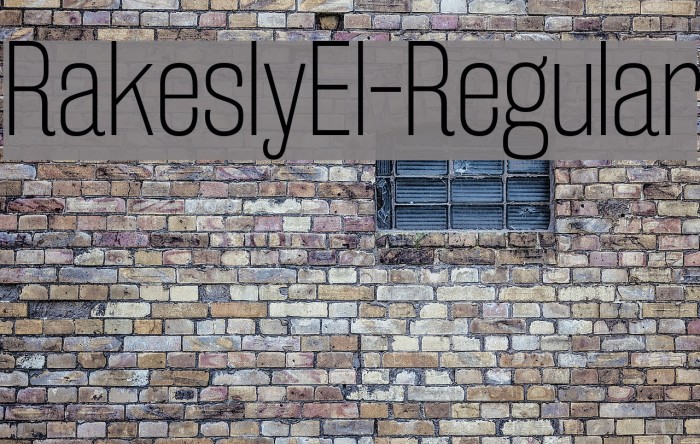 RakeslyEl-Regular Font examples