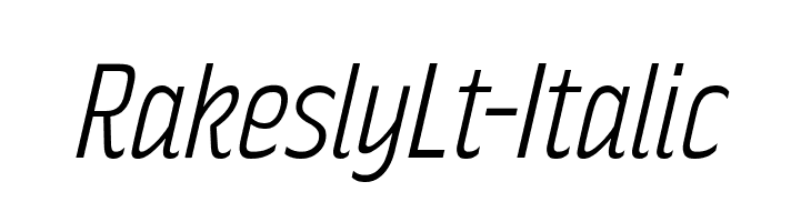 RakeslyLt-Italic  Fuentes Gratis Descargar
