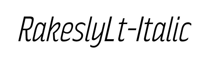 RakeslyLt-Italic  नि: शुल्क फ़ॉन्ट्स डाउनलोड