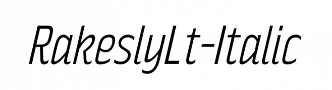 RakeslyLt-Italic  免费字体下载