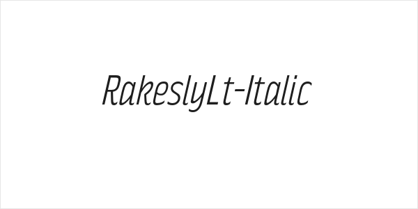 RakeslyLt-Italic Logo