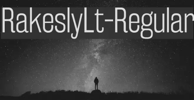 RakeslyLt-Regular Font examples