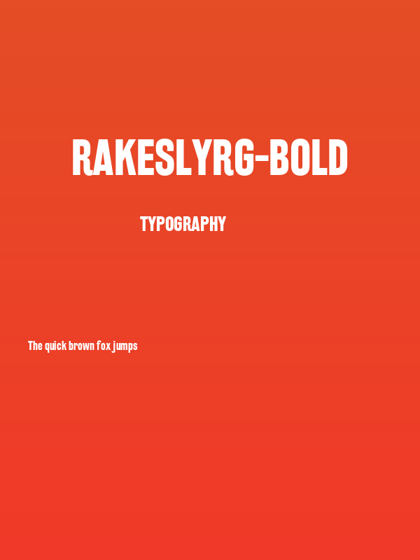 RakeslyRg-Bold Poster
