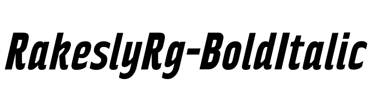 RakeslyRg-BoldItalic Font