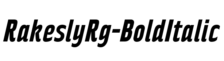 RakeslyRg-BoldItalic  لخطوط تنزيل