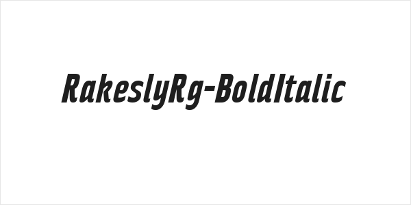 RakeslyRg-BoldItalic Logo