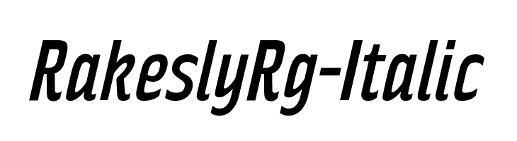 RakeslyRg-Italic Font