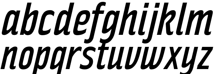 RakeslyRg-Italic Font LOWERCASE