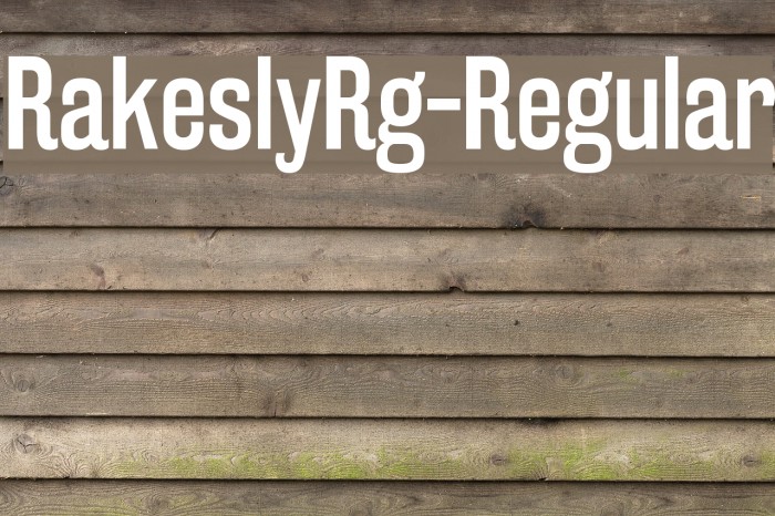 RakeslyRg-Regular Font examples