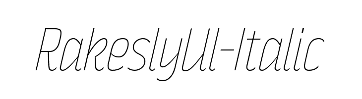RakeslyUl-Italic Font