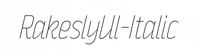 RakeslyUl-Italic  免费字体下载