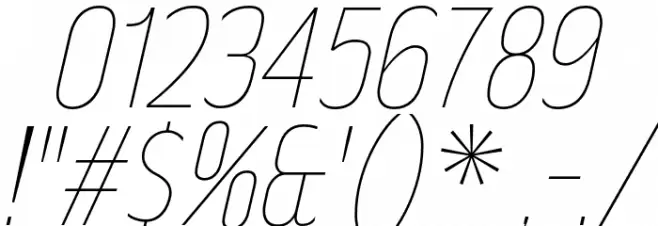 RakeslyUl-Italic Font OTHER CHARS