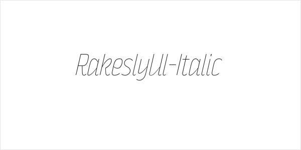 RakeslyUl-Italic Logo
