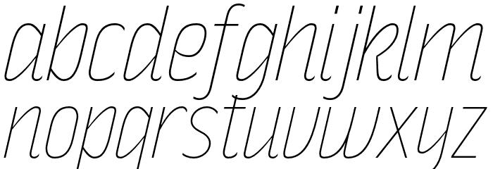 RakeslyUl-Italic Font LOWERCASE