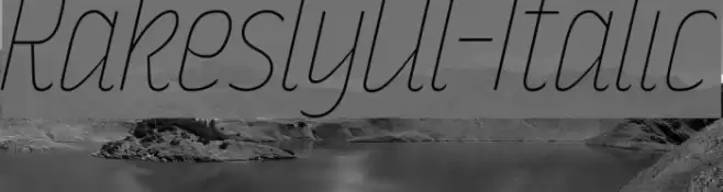 RakeslyUl-Italic Font examples