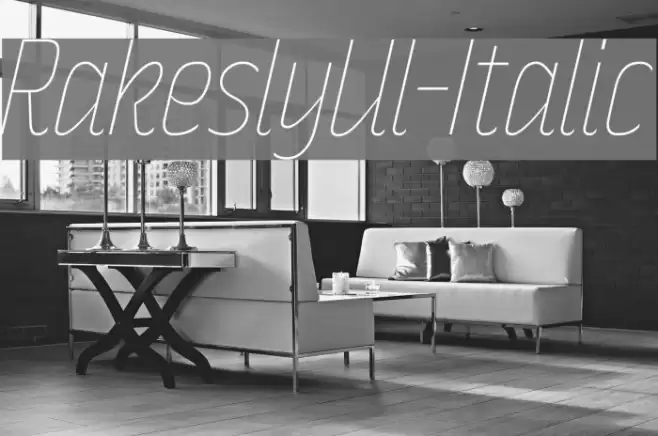 RakeslyUl-Italic Font examples