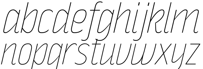 RakeslyUl-Italic Font LOWERCASE