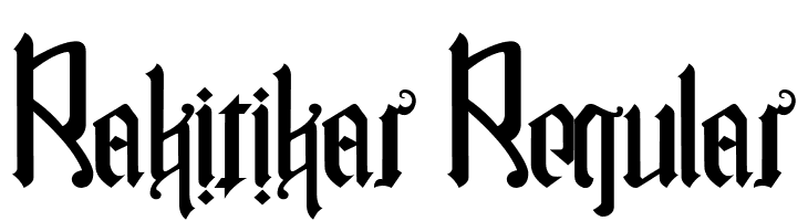 Rakitikar Regular  baixar fontes gratis