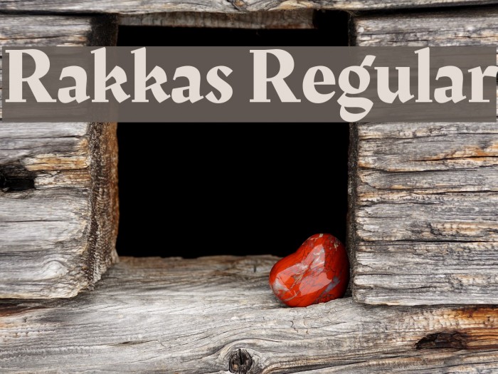 Rakkas Regular Font examples