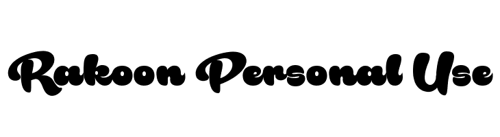Rakoon Personal Use  免费字体下载