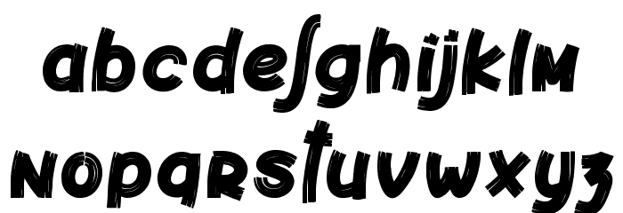 Raku Font LOWERCASE