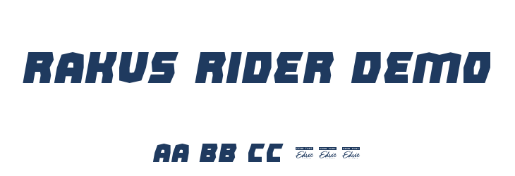 Rakus Rider Demo Font Preview