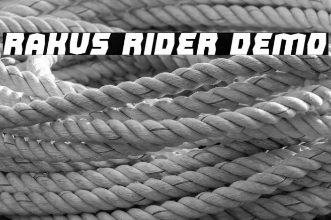 Rakus Rider Demo Font examples