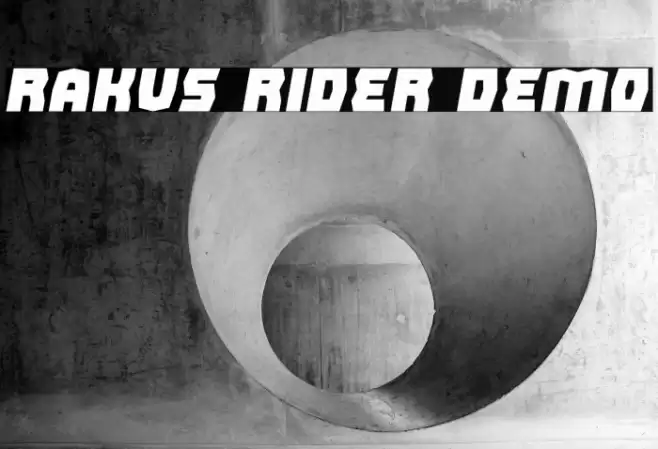 Rakus Rider Demo Font examples