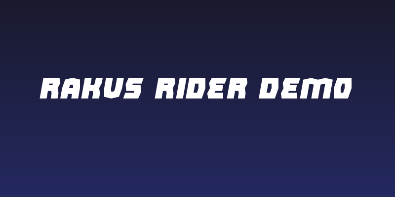 Rakus Rider Demo Social Header
